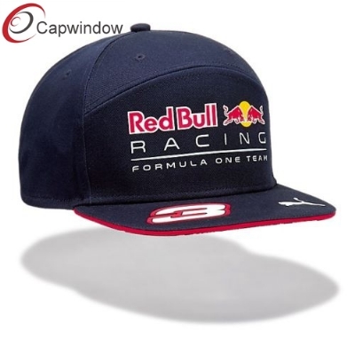 查看 7 Panel Snapback Hat with Custom Logo Red Bull Brand Cap 详情