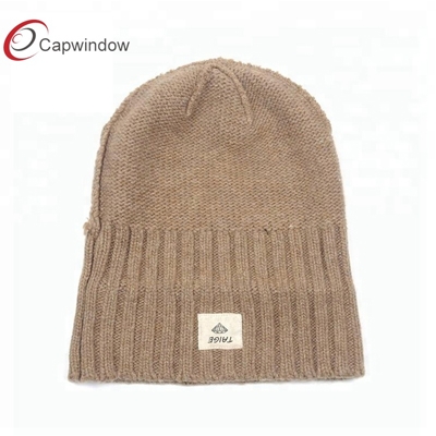 查看 OEM Sport Merino Wool Keep Warm Custom Woven Logo Beanie Winter Hat 详情