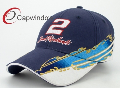 查看 3D embroidery of the cotton of cool racing baseball cap 详情
